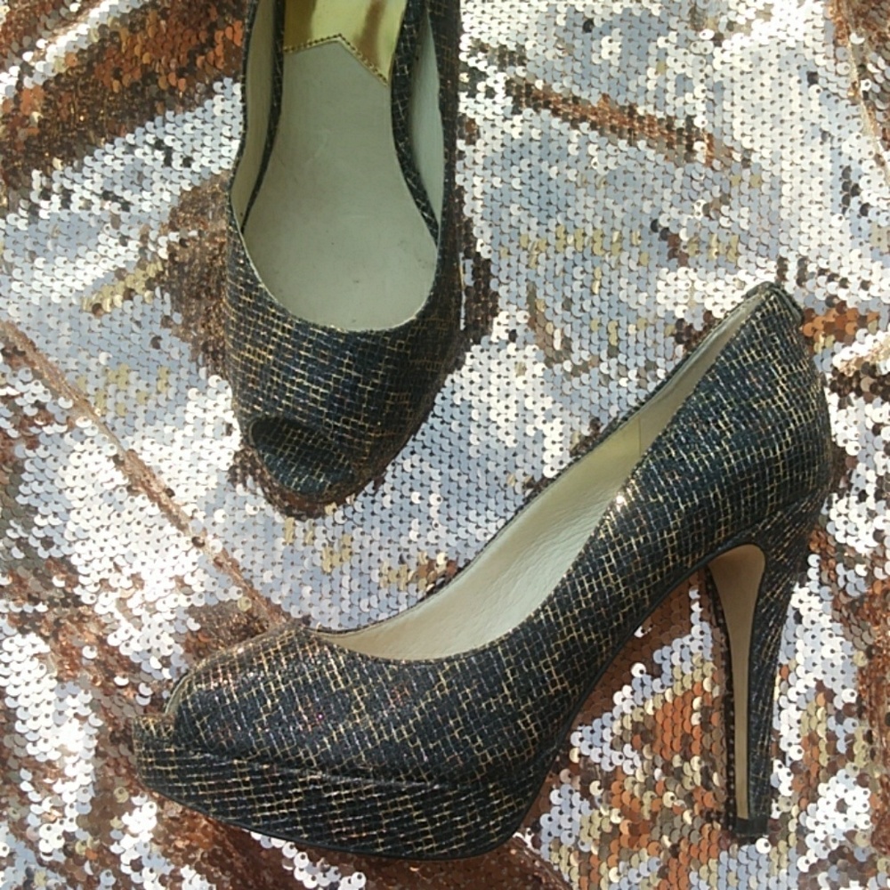 Michael Kors platform peep toe high heels - Picture 1 of 8